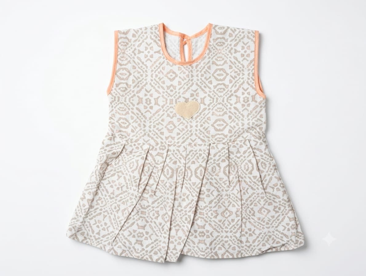 Baby Girl Boho Tile Print Frock - Mashoom Janan