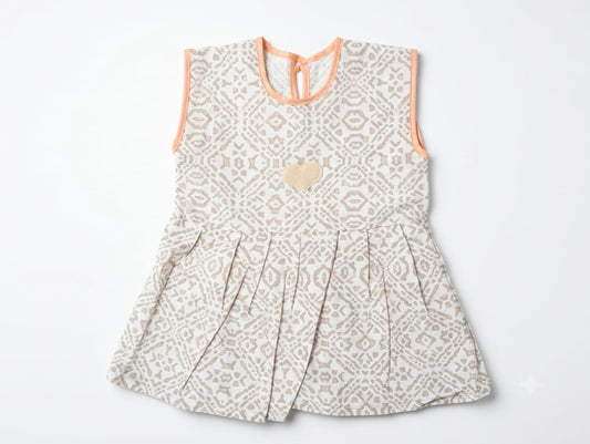 Baby Girl Boho Tile Print Frock - Mashoom Janan