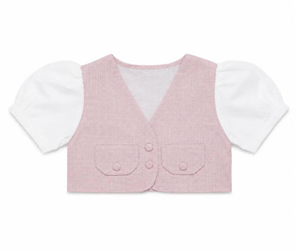 Baby Girl Bunny Embroidered Frock & Trouser Set - Mashoom Janan