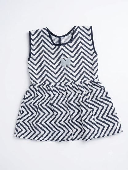 Baby Girl Chevron Zigzag Frock - Mashoom Janan