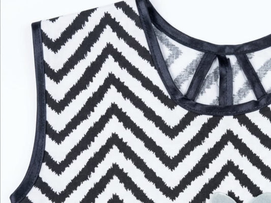 Baby Girl Chevron Zigzag Frock - Mashoom Janan
