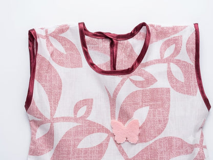 Baby Girl Dusty Pink Botanical Frock - Mashoom Janan