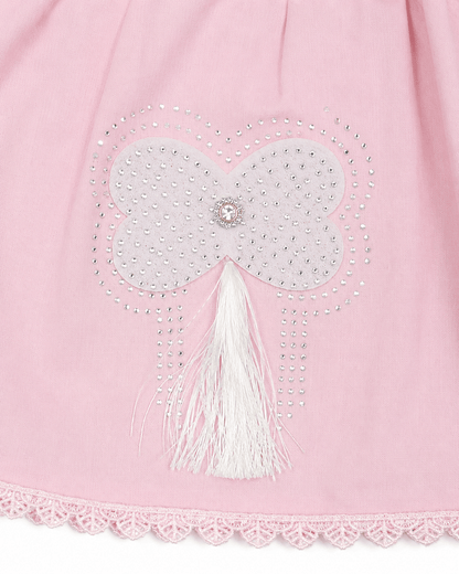 Baby Girl Festive Ethnic Co-ord Pastel Embroidered - styled on baby model - Mashoom Janan