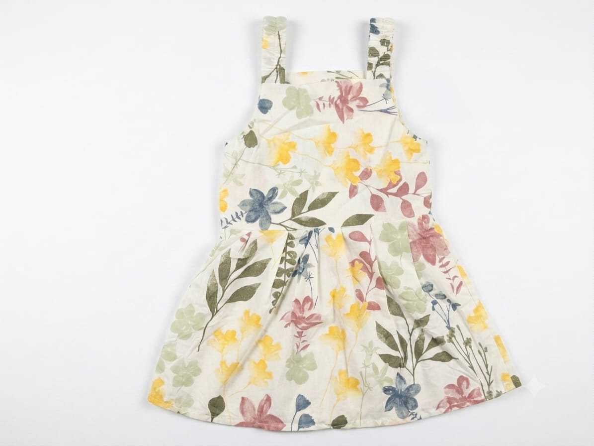 Baby Girl Floral Garden Print Cotton Frock - Mashoom Janan