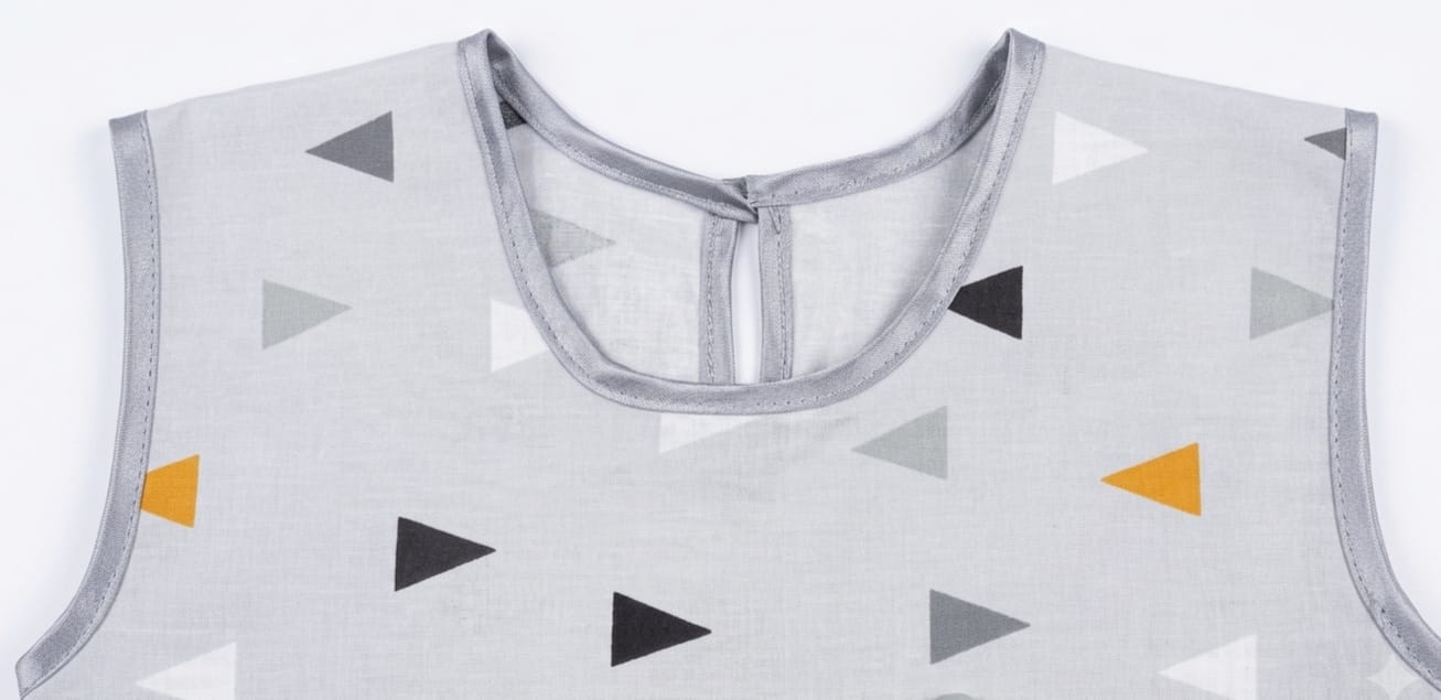 Baby Girl Geometric Triangle Print Frock - Mashoom Janan