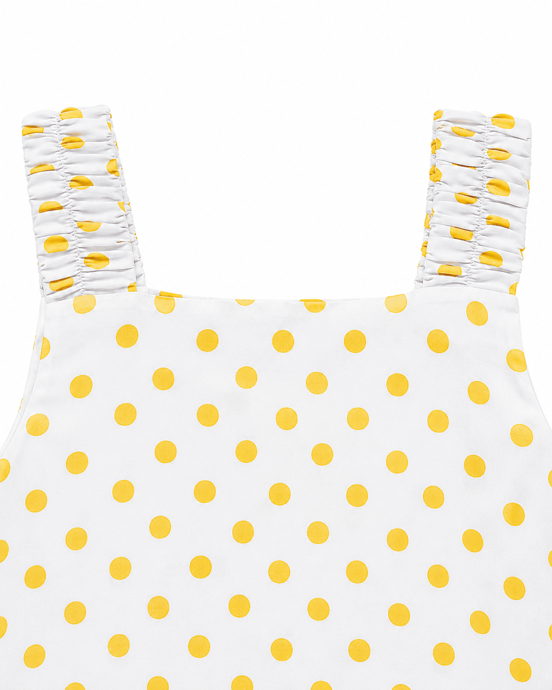 Baby Girl Gray & Yellow Polka Dot Sleeveless Frock - Mashoom Janan