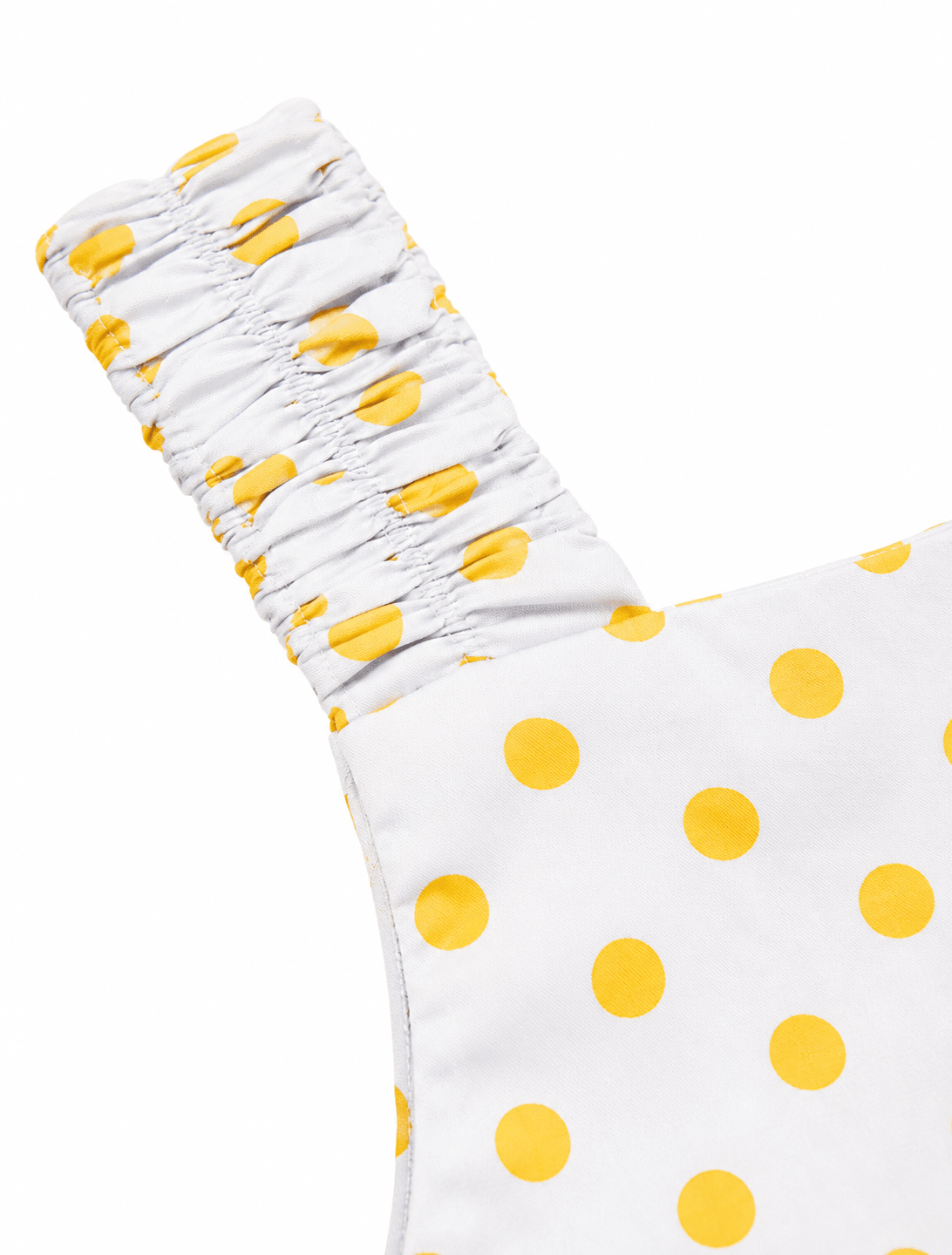 Baby Girl Gray & Yellow Polka Dot Sleeveless Frock - Mashoom Janan