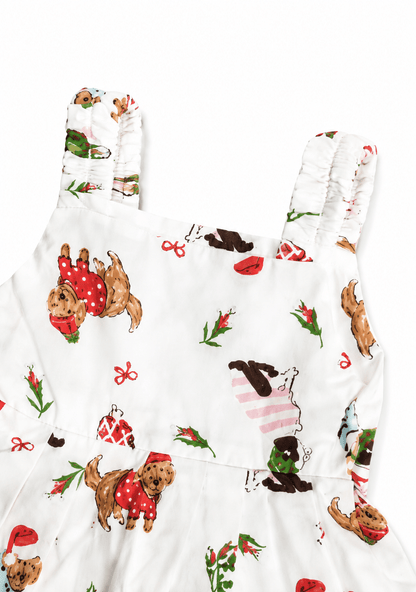 Baby Girl Happy Paws Frock - back view - Mashoom Janan