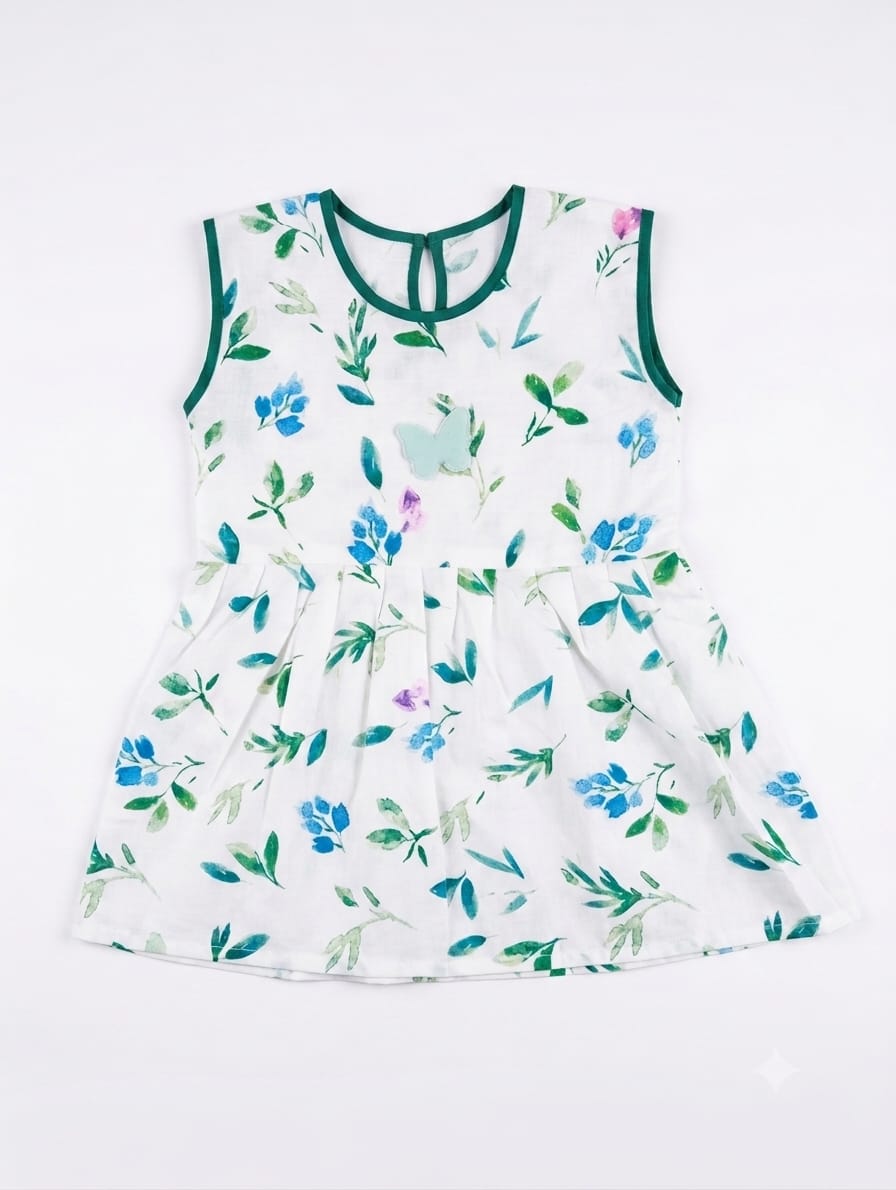 Baby Girl Watercolour Floral Frock - Mashoom Janan