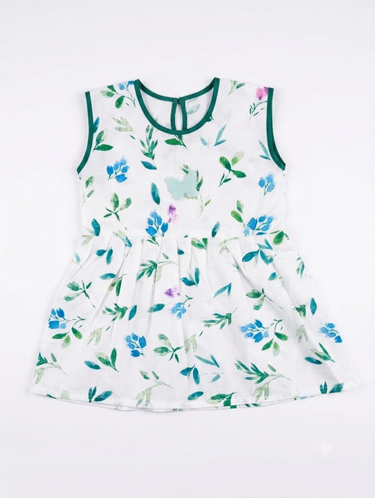 Baby Girl Watercolour Floral Frock - Mashoom Janan