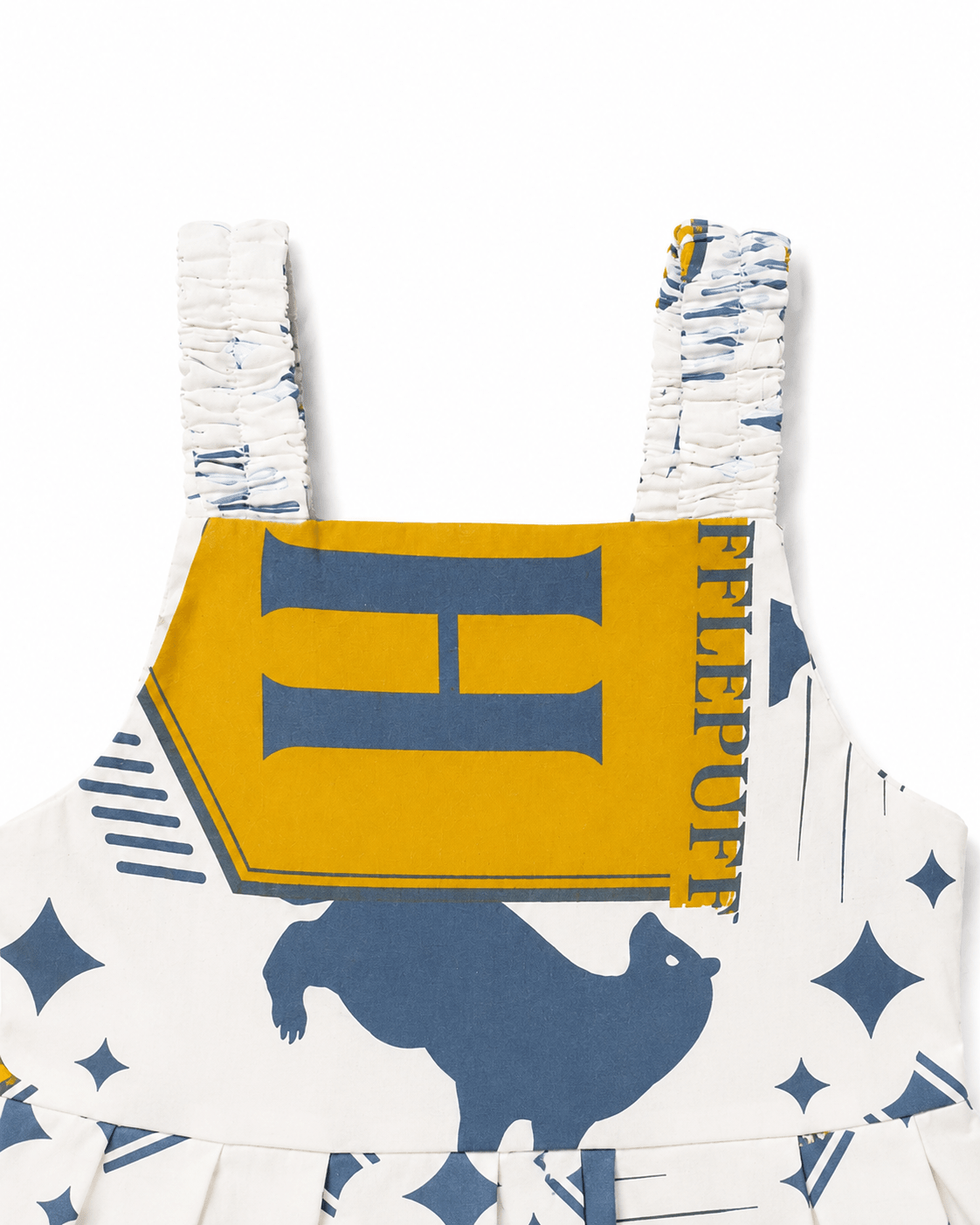 Baby Girls Hufflepuff Print Cotton Frock - Mashoom Janan