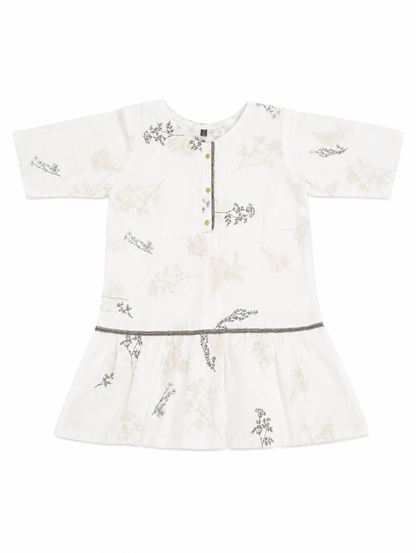 Girl's Floral Print Gharara Set - Mashoom Janan