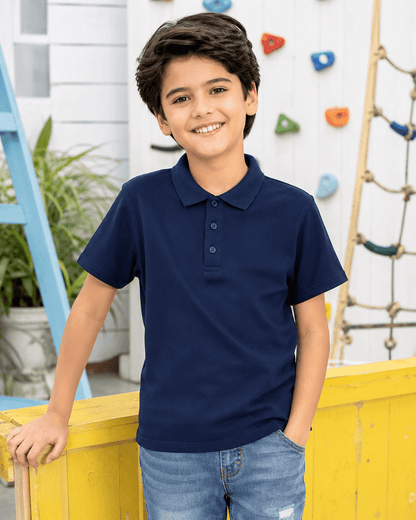 Mashoom Janan Kids' Essential Short-Sleeve Polo - color options - Mashoom Janan