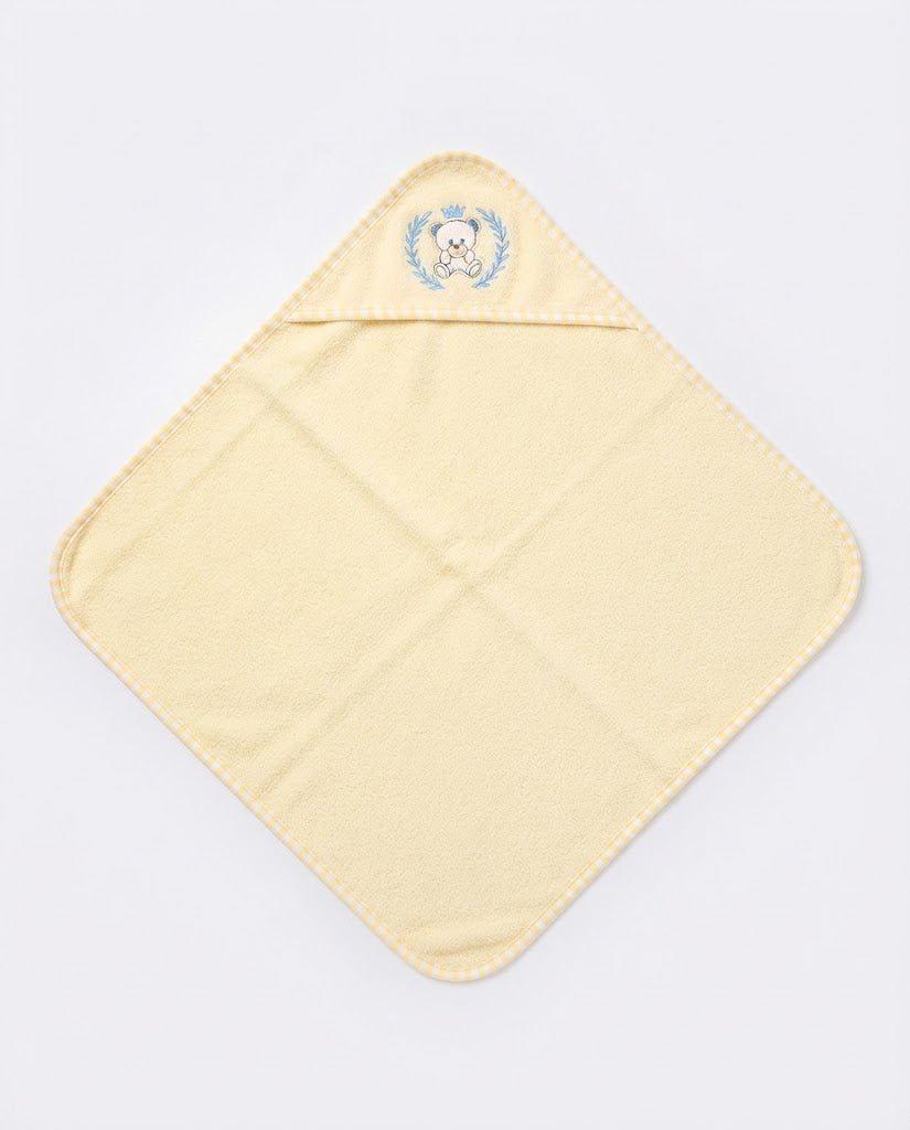 Newborn Baby Luxury Complete 6-Piece Gift Set with Hooded Wrapper (Teddy Bear) - Mashoom Janan