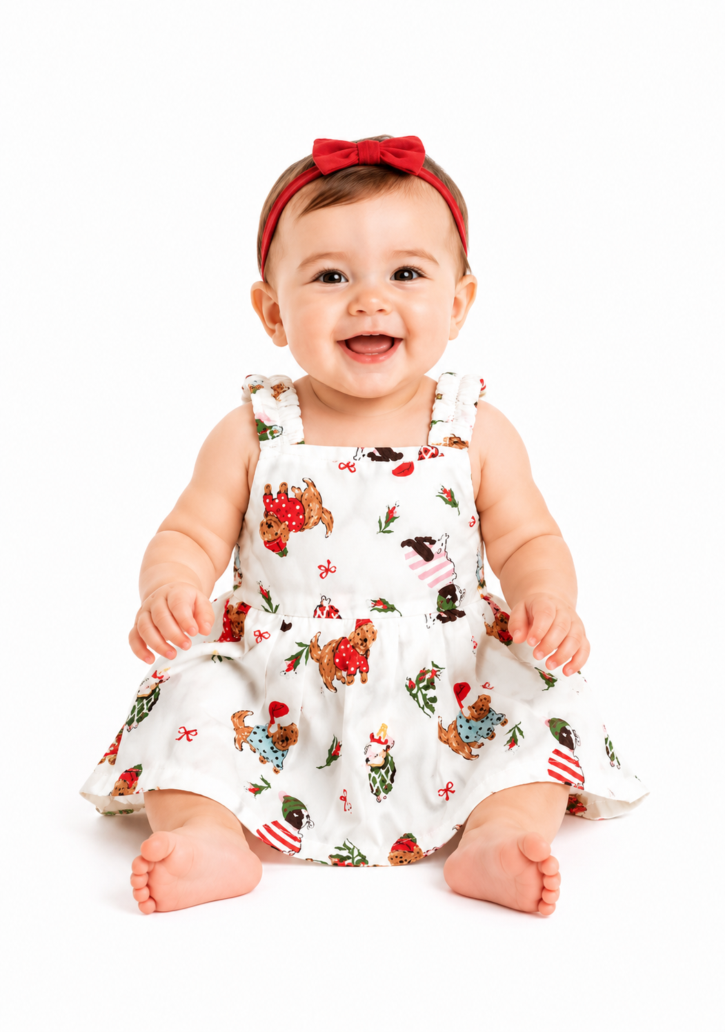 Baby Girl Happy Paws Frock