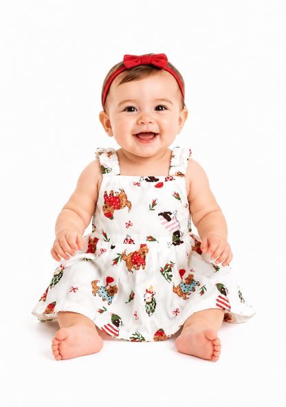 Baby Girl Happy Paws Frock