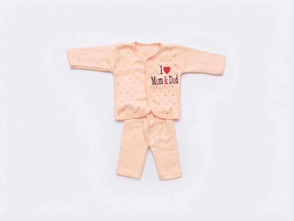Newborn Cozy Clothing & Hooded Wrapper 5-Piece Gift Set (I Love Mom & Dad)
