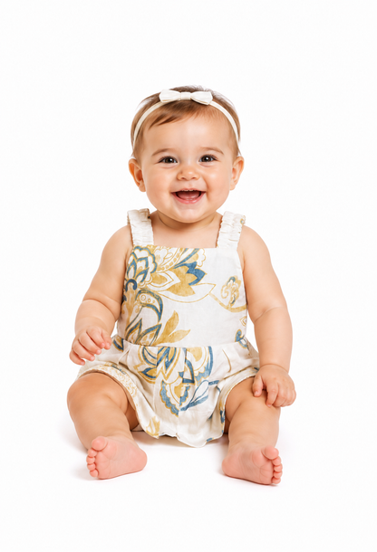 Baby Girl Pastel Floral Print Cotton Summer Frock